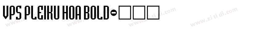 VPS Pleiku Hoa Bold字体转换